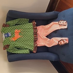 Girls Christmas Outfit 12-18 Months 7-8 YRS Reindeer New With Tags 2 Piece